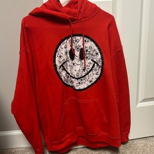 smiley hoodie.
